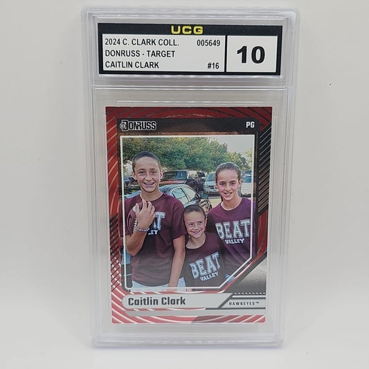 2024 Panini Donruss Catlin Clark Collection #16 Target Red Variation Graded 10
