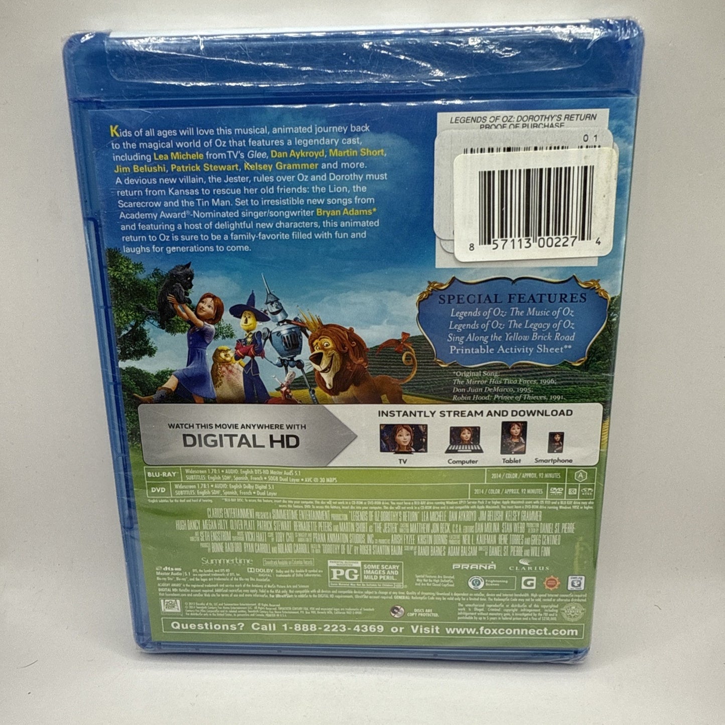 Legends Of Oz Dorothy’s Return Blu Ray DVD Combo NEW SEALED Animated Movie 2014