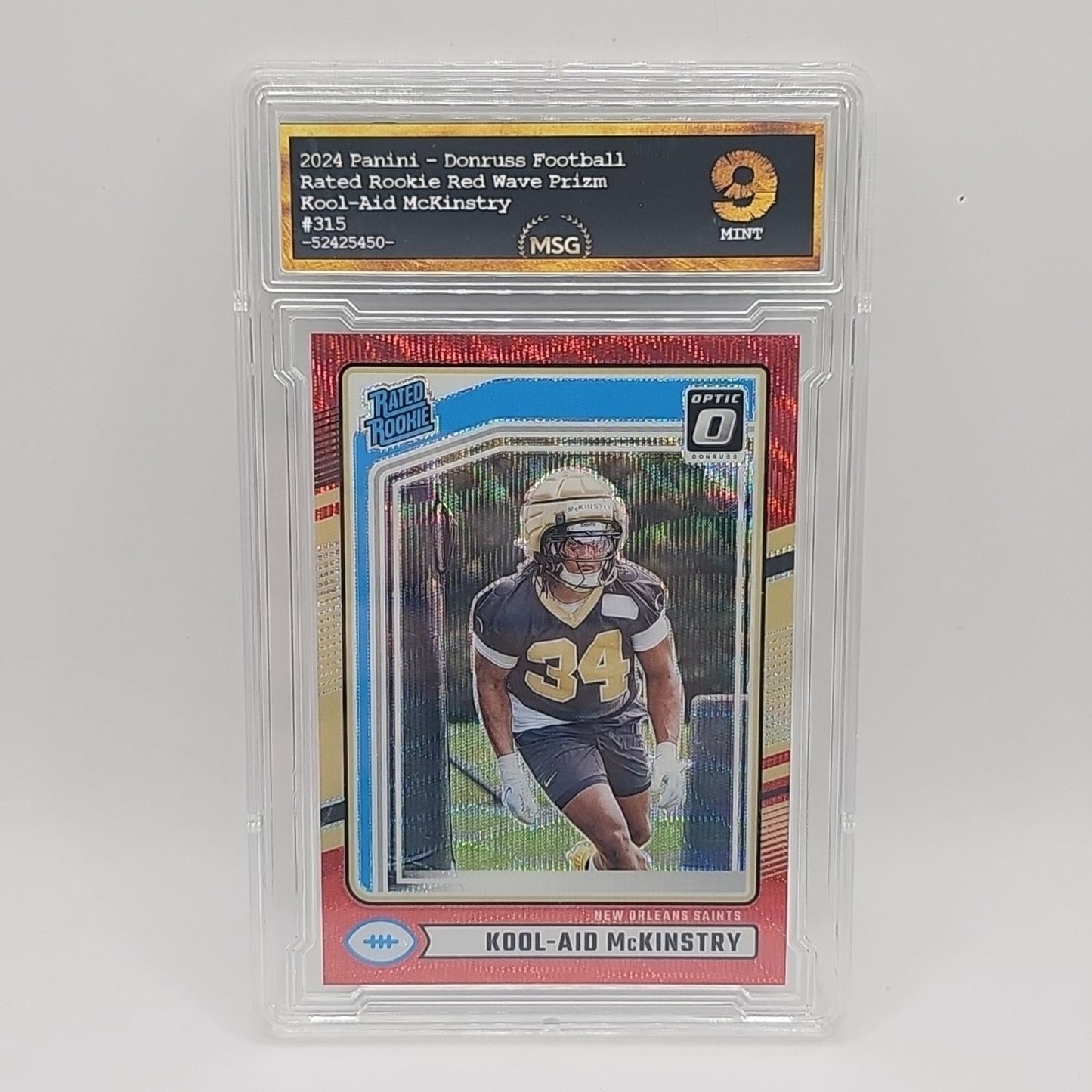2024 Donruss Optic - Rated Rookie Kool-Aid McKinstry #315 Red Wave Prizm RC MT