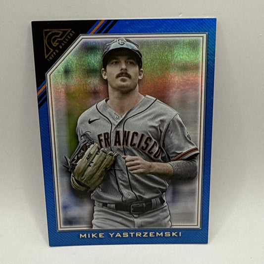 2022 Topps Gallery Blue /75 Mike Yastrzemski #141 MLB Giants Short Print