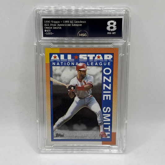 1990 Topps #400 Ozzie Smith St. Louis Cardinals MLB Baseball Card Graded 8