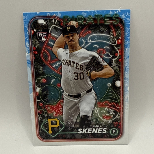 2024 Topps Holiday - #H165 Paul Skenes (RC) MLB Rookie Pirates Baseball Card