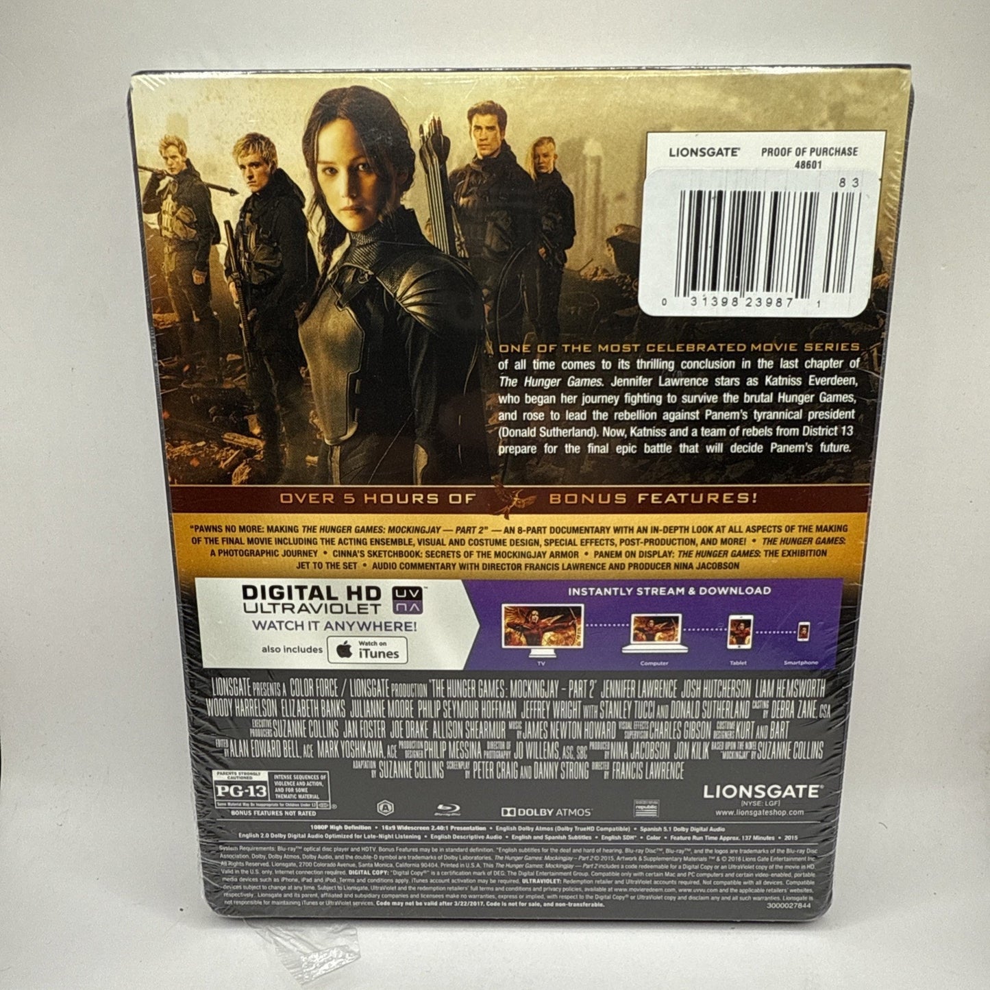 The Hunger Games: Mockingjay, Part 2 Blu-ray/DVD, 2016, SteelBook Brand New