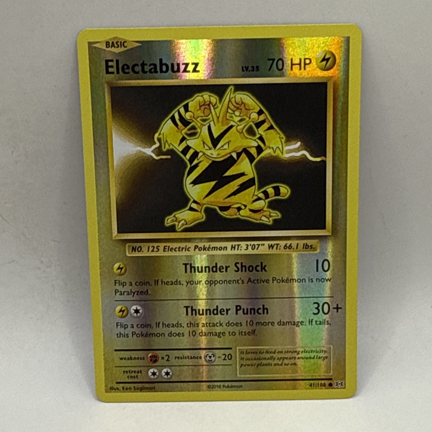 Electabuzz 41/108 Reverse Holo Common XY Evolutions Pokemon TCG MP Card
