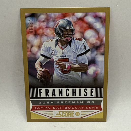 2013 Score Franchise Gold Zone /50 Josh Freeman #296 NFL Tampa Bay Buccaneers
