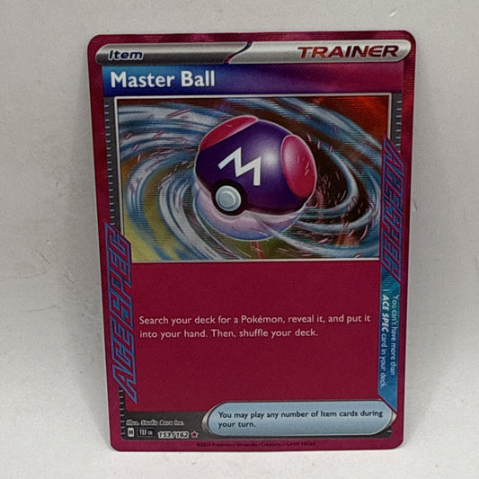 Pokemon - Master Ball - Ace Spec - 153/162 - Temporal Forces - NM Foil Card