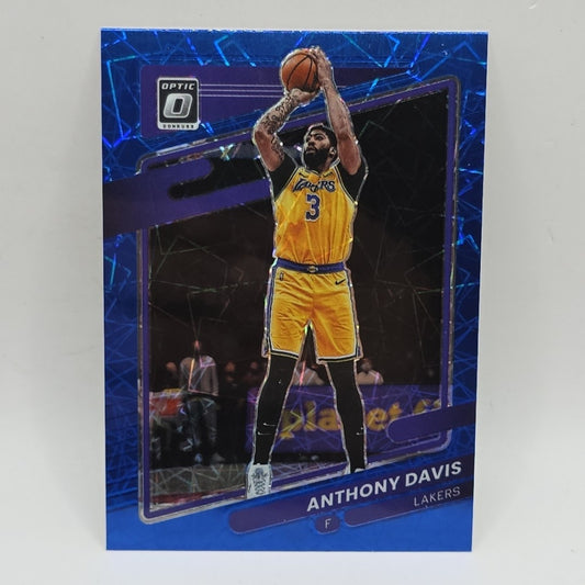 2021-22 Donruss Optic Anthony Davis Blue Velocity Prizm #133 SP NBA Lakers