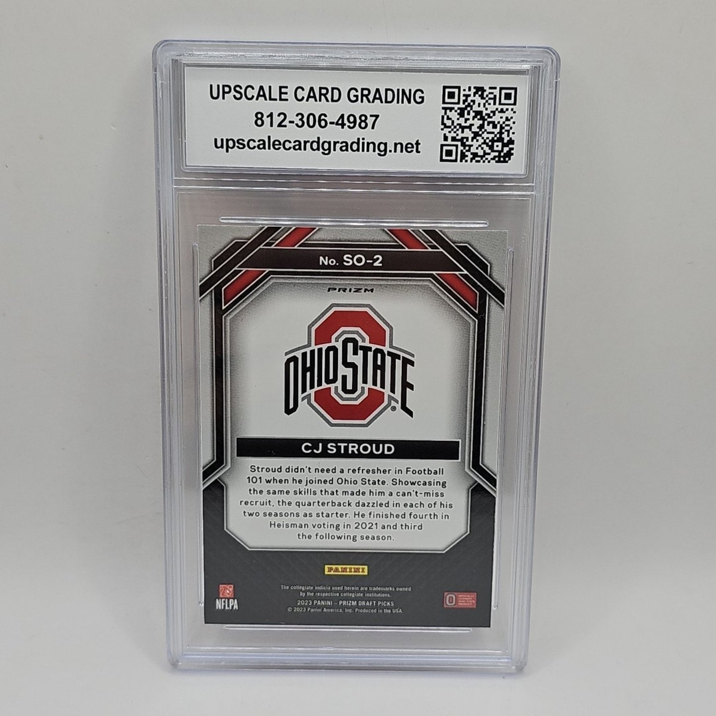 CJ Stroud 2024 Prizm Draft Picks Student Orientation Red Ice Prizm RC Graded 10