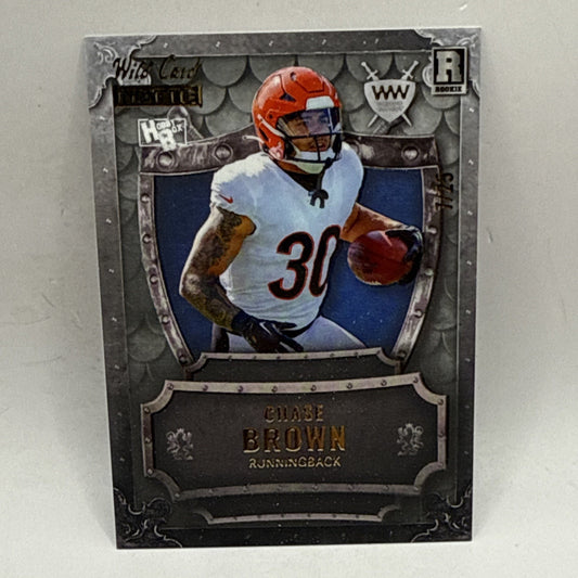 2023 CHASE BROWN Wild Card Weekend Warrior Matte /25 SP Rookie NFL Bengals