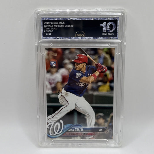 2018 Topps Update #US300 Juan Soto Batting Nationals RC Rookie Graded 10 GEM