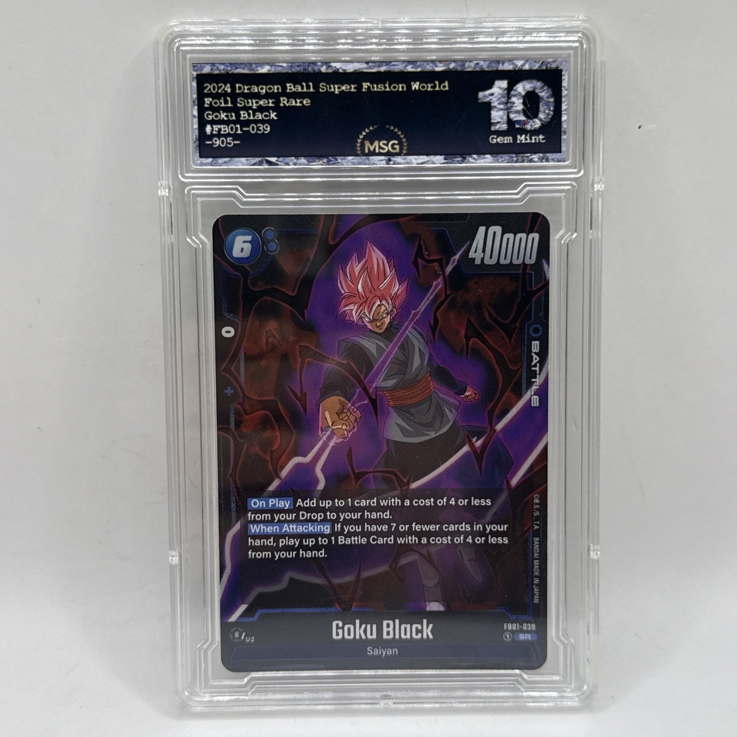 Dragon Ball Super Fusion World Awakened Pulse Goku Black #039 Graded 10 Gem Mint