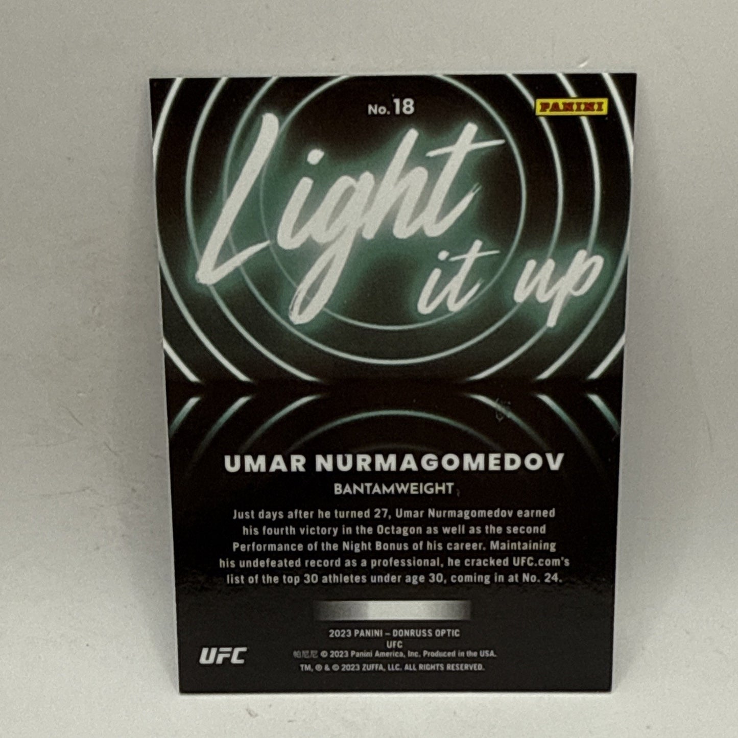2023 Panini Donruss Optic UFC - Light It Up #18 Umar Nurmagomedov