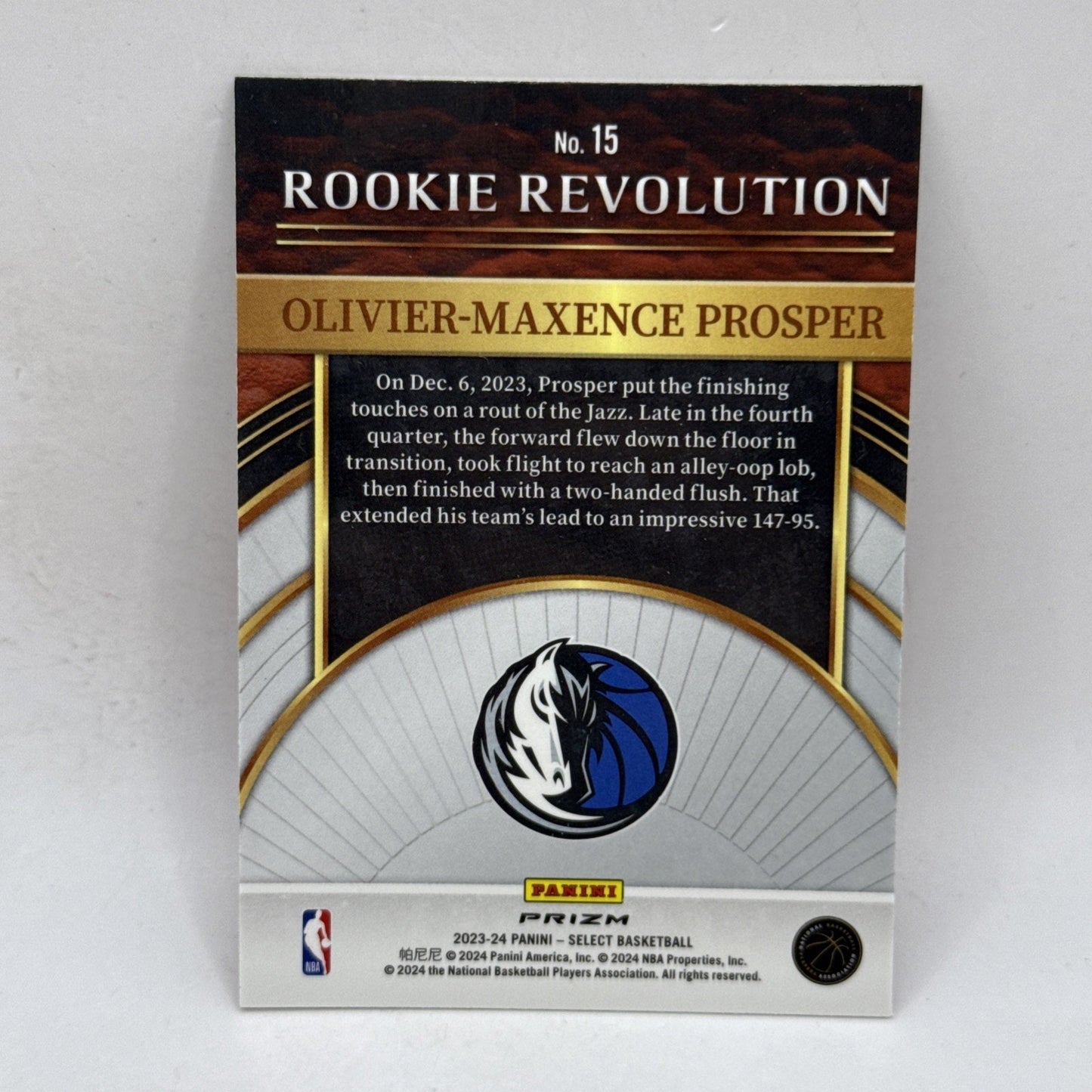 2023-24 Select OLIVIER-MAXENCE PROSPER Rookie Revolution Red Prizm Insert RC #15