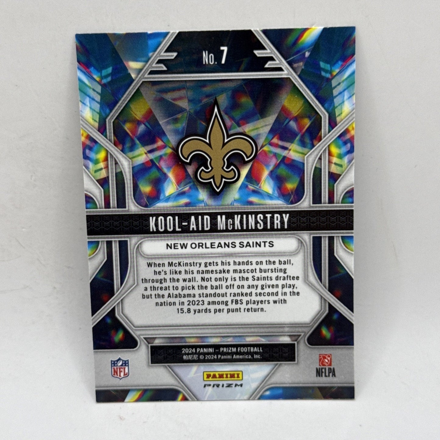 2024 Panini Prizm Football - Kool-Aid McKinstry Green Prizmatic Rookie #7 Saints