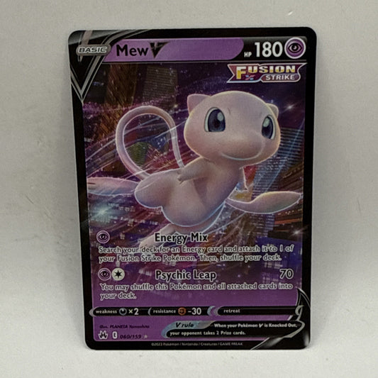 Holo Mew V 060/159 Ultra Rare Crown Zenith Pokemon TCG NM Collectible Card