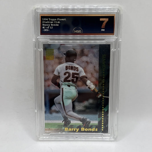 1994 Topps Finest Team Stadium Club 2 of 12 Barry Bonds SF Giants Graded 7 MLB