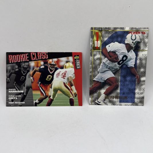 1996 Fleer Football 159 Marvin Harrison Rookie Rc NFL Indianapolis Colts Card