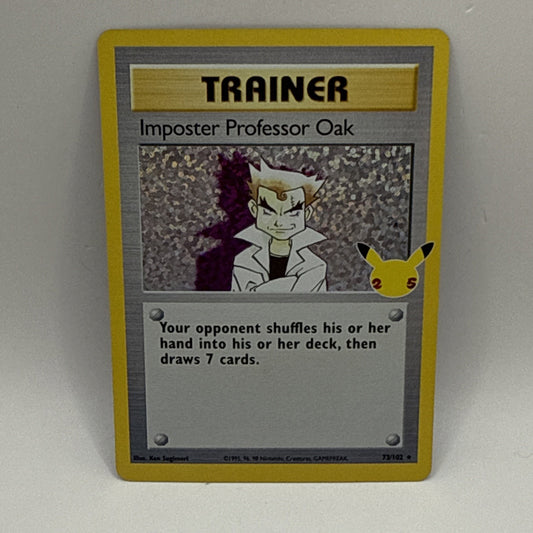 2021 Pokemon Celebrations #73/102 Imposter Professor Oak Holo MP Card
