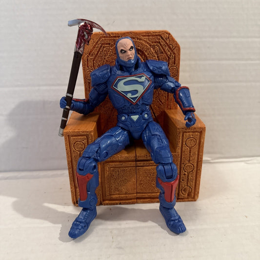 McFarlane DC Comics Multiverse Darkseid War blue LEX LUTHOR POWER SUIT w/ Throne