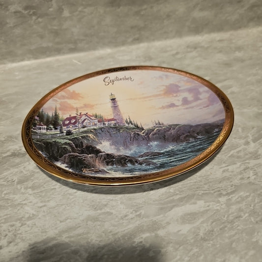 Thomas Kinkade Victorian Light Collectors Plate 2002 September Collectible 207A